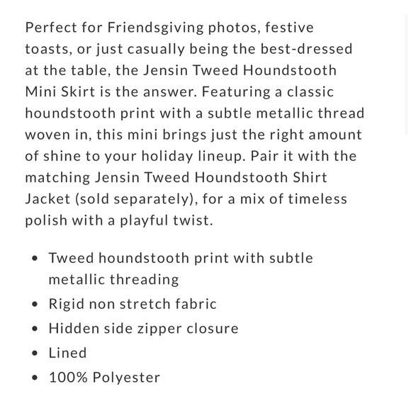 🌿 Vici Jensin Tweed Houndstooth Mini Skirt - Picture 7 of 7